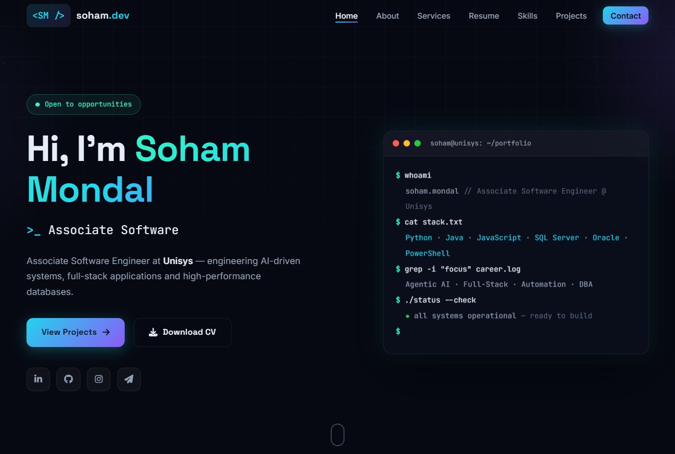 Soham Mondal — Software Engineer